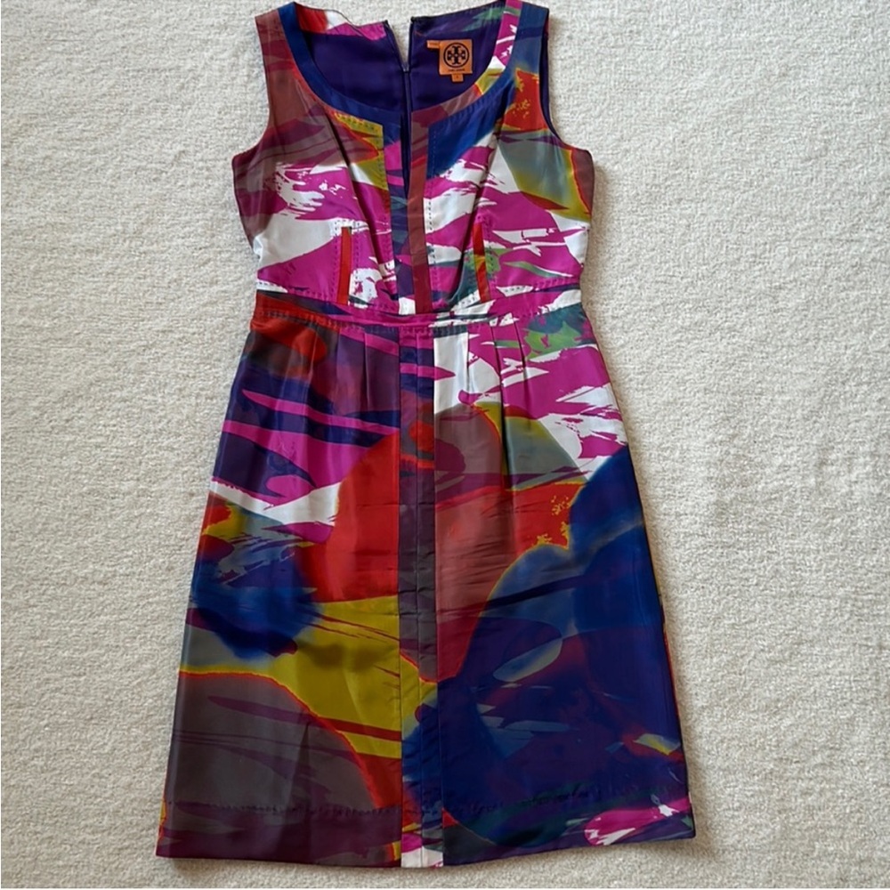 Tory Burch Amalia Silk Watercolor Dress